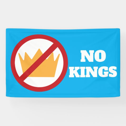 KEINE KINDER! Anti-Trump Blue Banner (Horizontal)