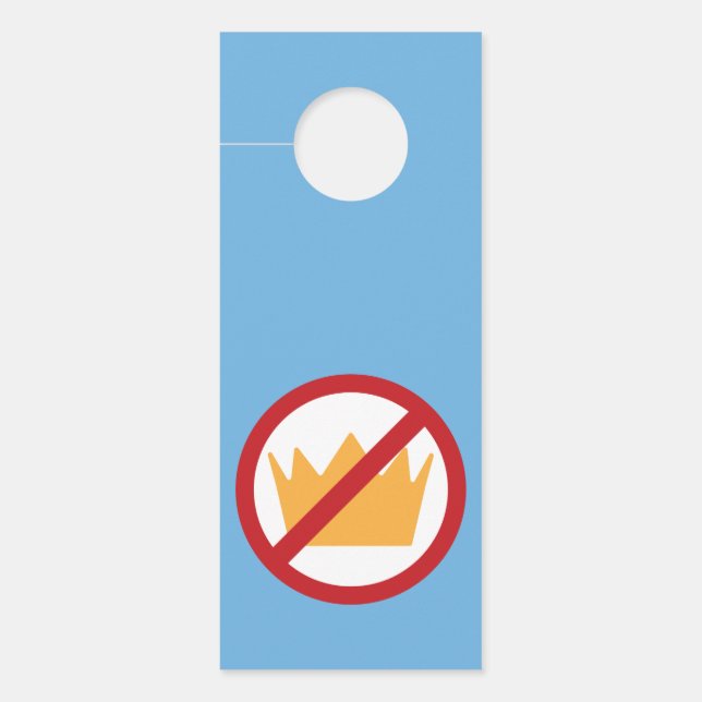 KEINE KINDER! Anti-Trump Blue Türanhänger (Vorderseite)