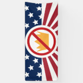 KEINE KINDER! Anti-Trump-Flagge Banner (Vertikal)