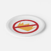 KEINE KINDER! Anti-Trump Pappteller (Schrägansicht)