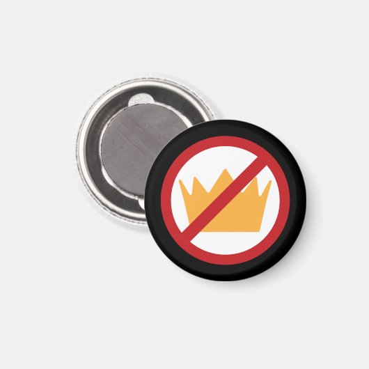 KEINE KINDER! Anti-Trump-Schwarz für Demokratie Magnet (Vorderseite/Rückseite)