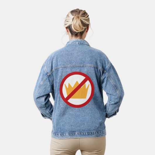 KEINE KINDER! Anti-Trump (zurück) Jeansjacke (Modell)