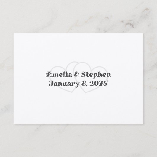 Keine Kinder auf White Enclosure Cards Begleitkarte (Rückseite)