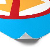 KEINE KINDER! Blau Poster (Ecke)