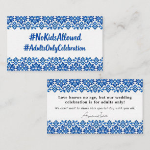 Keine Kinder-Hochzeit 💙🍋Azul & Limone Romance –  Begleitkarte