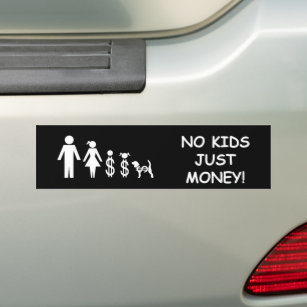 Keine Kinder nur Geld Autoaufkleber