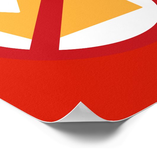 KEINE KINDER! Rot Poster (Ecke)