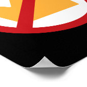 KEINE KINDER! Schwarz Poster (Ecke)