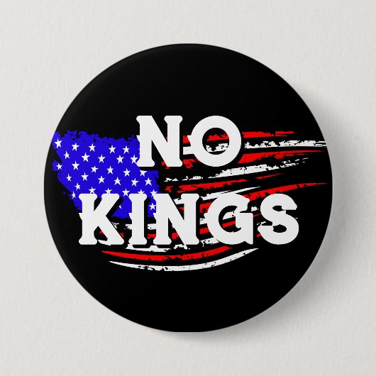 Keine Kings | Protest gegen Trump Button (Vorderseite)