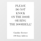 Keine Klammern am Klingelklingelton Fensteraufkleber (Blatt)