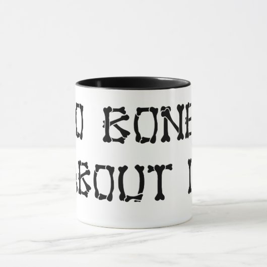 Keine Knochen über es Tasse (Zentrum)