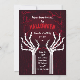 Keine Knochen zum Thema Halloween-Einladung Einladung
