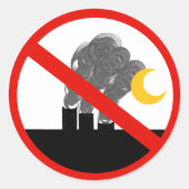 Keine Kohlenstoff-Rauchhalterungen Runder Aufkleber (Vorderseite)