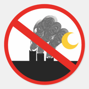 Keine Kohlenstoff-Rauchhalterungen Runder Aufkleber