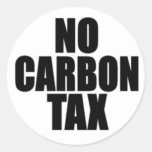 Keine Kohlenstoff-Steuer Runder Aufkleber