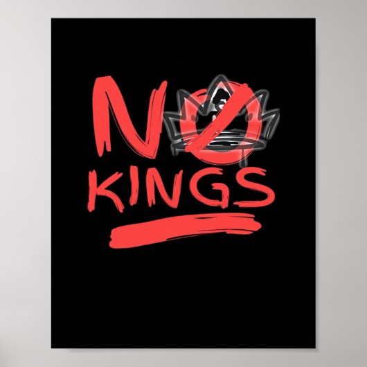 Keine König einfache saubere Gestaltung Poster (Vorne)