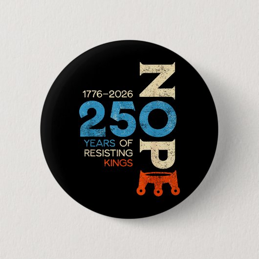 Keine Könige 28. März 2026 Protestschild Button (Vorderseite)