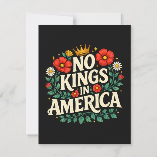 Keine Könige Amerika Dankeskarte (Rückseite)