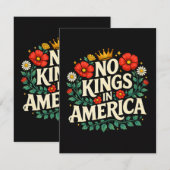 Keine Könige Amerika Dankeskarte (Vorne/Hinten)