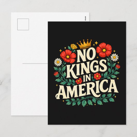 Keine Könige Amerika Feiertagspostkarte (Vorne/Hinten)