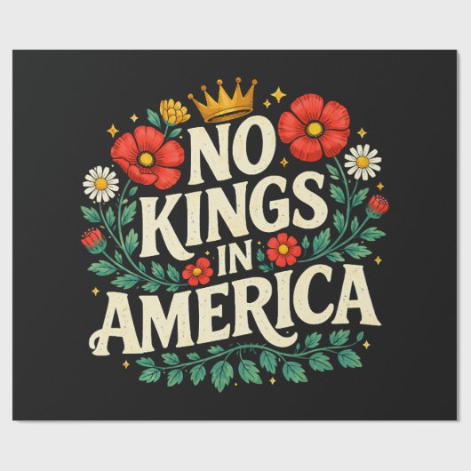Keine Könige Amerika Geschenkpapier (Flach)