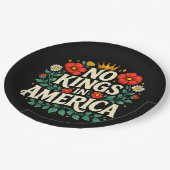 Keine Könige Amerika Pappteller (Schrägansicht)