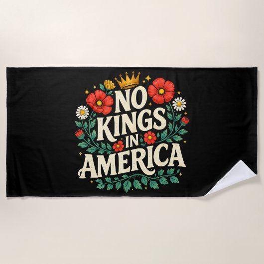 Keine Könige Amerika Strandtuch (Vorderseite)