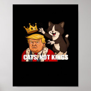 Keine Könige Anti-Katzen Lustiger Klassischer Stil Poster