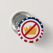 KEINE KÖNIGE! Anti-Trump-Flaggen-Schild Button (Vorne & Hinten)