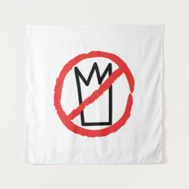 Keine Könige Demonstrationslogo-Design Wandteppich