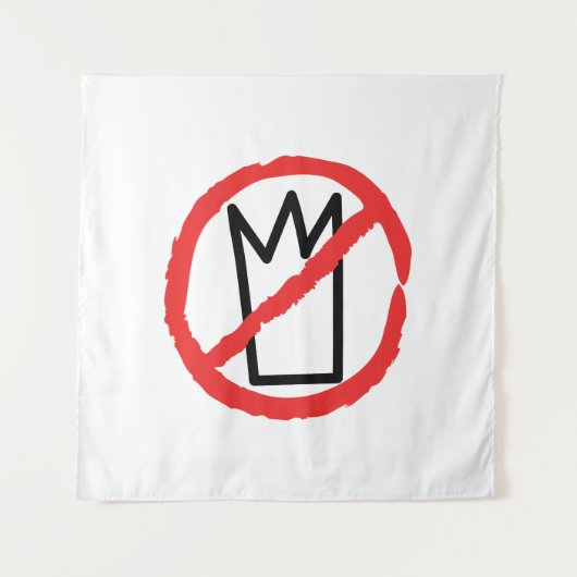 Keine Könige Demonstrationslogo-Design Wandteppich (Vorderseite)