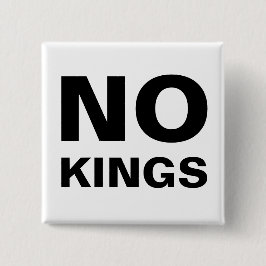 Keine Könige fette Typografie Protest Button