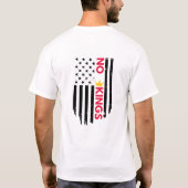 Keine Könige – Fettreduzierte minimalistische Typo T-Shirt (Rückseite)