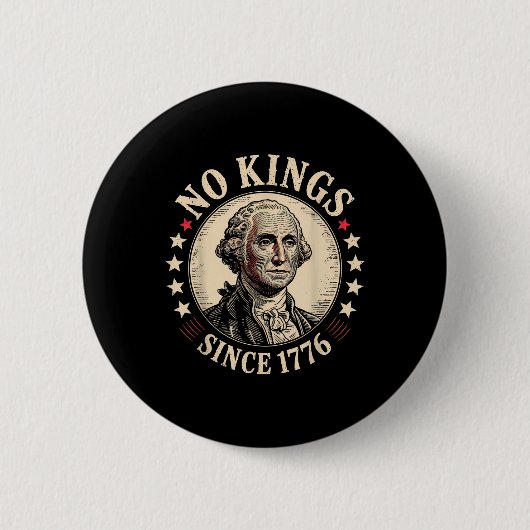 Keine Könige in Amerika 1776 Button (Vorderseite)