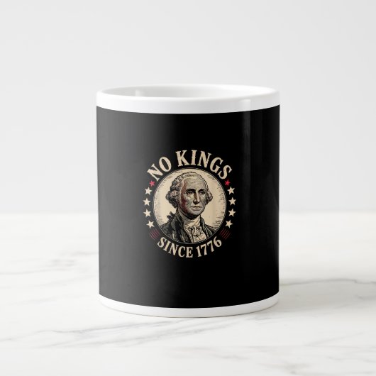 Keine Könige in Amerika 1776 Freedom Retro Klassik Jumbo-Tasse (Vorderseite)