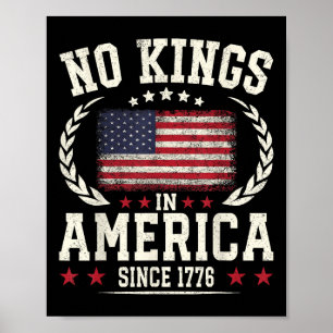 Keine Könige in Amerika 1776 retten Demokratie Ver Poster