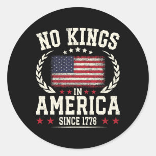 Keine Könige in Amerika 1776 Rettete Demokratie in Runder Aufkleber