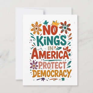 Keine Könige in Amerika Amerikanische Demokratie  Mitteilungskarte