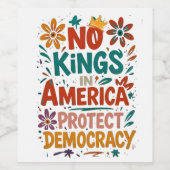 Keine Könige in Amerika Amerikanische Demokratie Weinetikett (Einzelnes Label)
