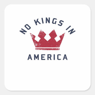 Keine Könige in Amerika Anti-Faschismus USA Klassi Quadratischer Aufkleber