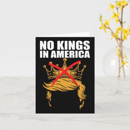 Keine Könige in Amerika Anti-Ice Patriotic-Aktivis Karte (Gelbe Blume)