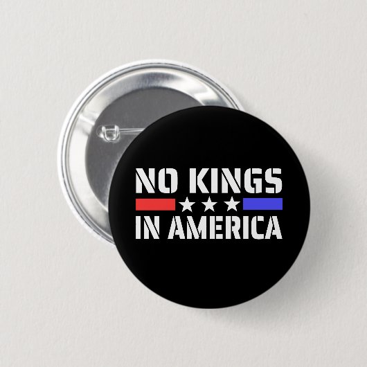 Keine Könige in Amerika - Anti-Monarchie Button (Vorne & Hinten)