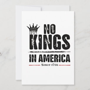 Keine Könige in Amerika Anti Trump American Patrio Einladung