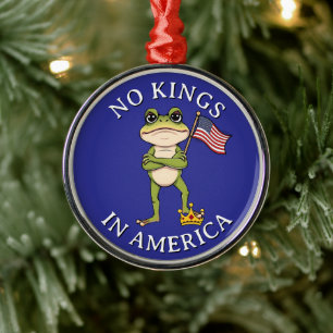 Keine Könige in Amerika Anti-Trump-Protest Großdem Ornament Aus Metall