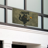 Keine Könige in Amerika Black Cat Funny Kicking Cr Banner (Äußeres Gebäude)