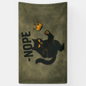 Keine Könige in Amerika Black Cat Funny Kicking Cr Banner (Vertikal)
