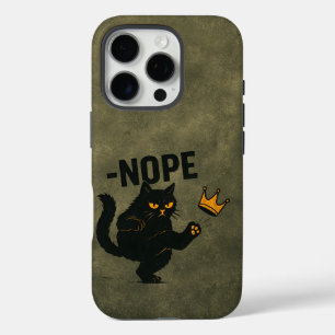 Keine Könige in Amerika Black Cat Funny Kicking Cr iPhone 16 Pro Hülle