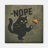 Keine Könige in Amerika Black Cat Funny Kicking Cr Magnet (Vorne)