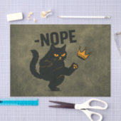 Keine Könige in Amerika Black Cat Funny Kicking Cr Seidenpapier (Handwerk)