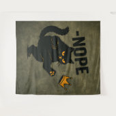 Keine Könige in Amerika Black Cat Funny Kicking Cr Wandteppich (Vorderseite (Horizontal))